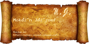 Mokán József névjegykártya